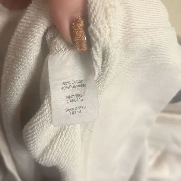 ✨J.Crew Heritage Fleece Crewneck Sz Small Ivory Sweatshirt✨ - Image 5