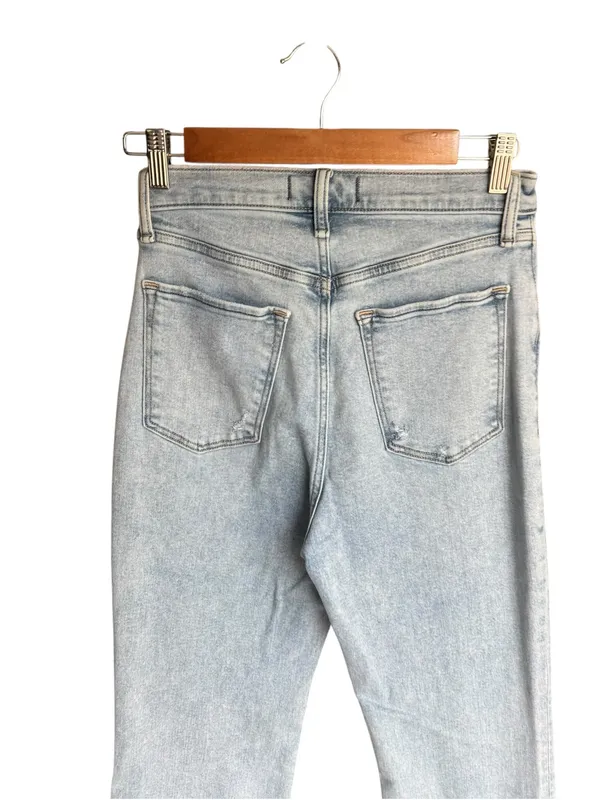 Abercrombie & Fitch - Curve Love High Rise Flare Jeans Light Wash Size 28 - Image 7