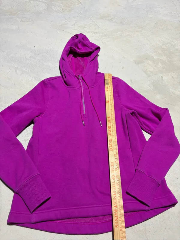 Athleta Women’s Fuchsia cozy karma 1/4 zip hoodie - Image 2