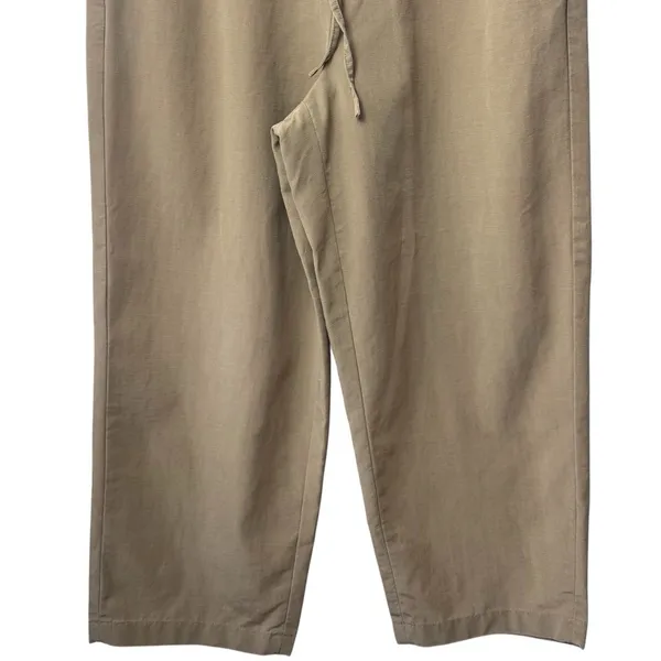 The Group Babaton‎ Drawstring Twill Crop Pants Tan Comfort Capsule Preppy M - Image 4