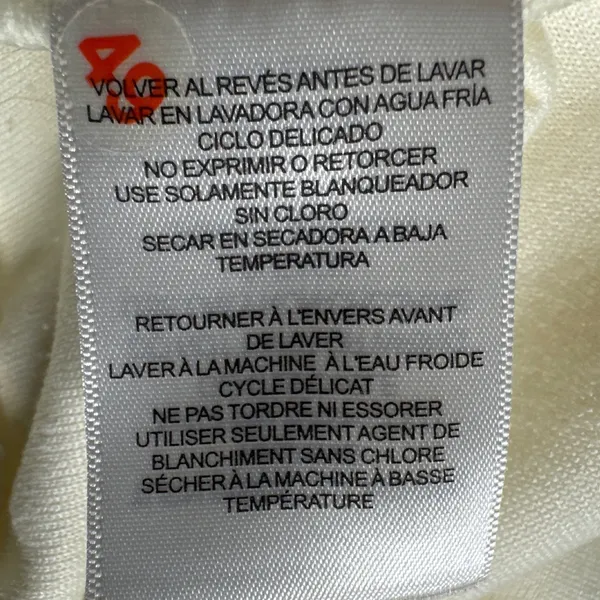 Alfred Dunner Woman 2X Cream Floral Embroidered‎ Sequin Fleece Sweatshirt Top - Image 7