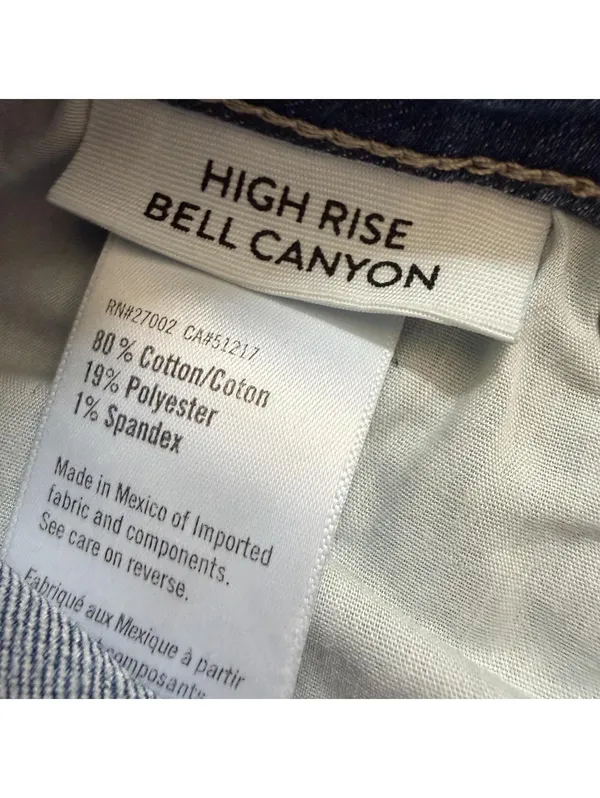 Paige High Rise Bell Canyon Denim Jeans Flare Fray Women's Size 27 31" Inseam - Image 7