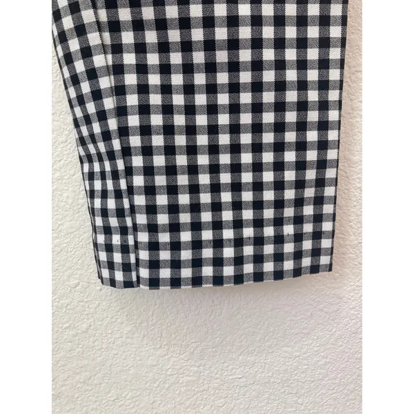 Zara Buffalo Plaid Casual Retro Business Casual Black White Straight Taper Pants - Image 5