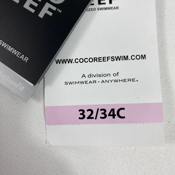 Coco Reef Tankini Top Womens‎ 32/34C White Icon Twist Underwire Swimwear - Image 3
