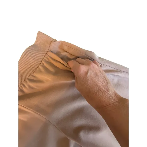 Haven Well Within Taupe Wide Leg Lounge Pants Small Cotton Travel Quiet Luxury - Image 4