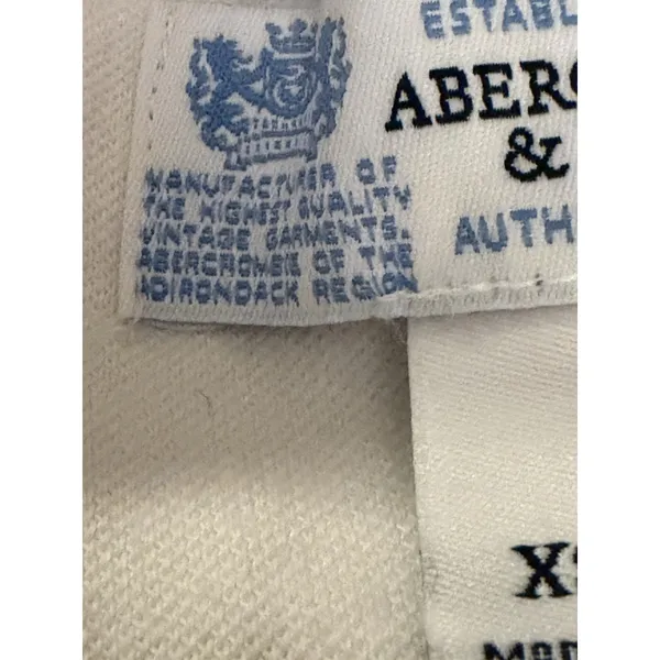 Abercrombie & Fitch‎ Track Jacket XS White Red Zip Up Tennis Y2k Retro Athletic - Image 6