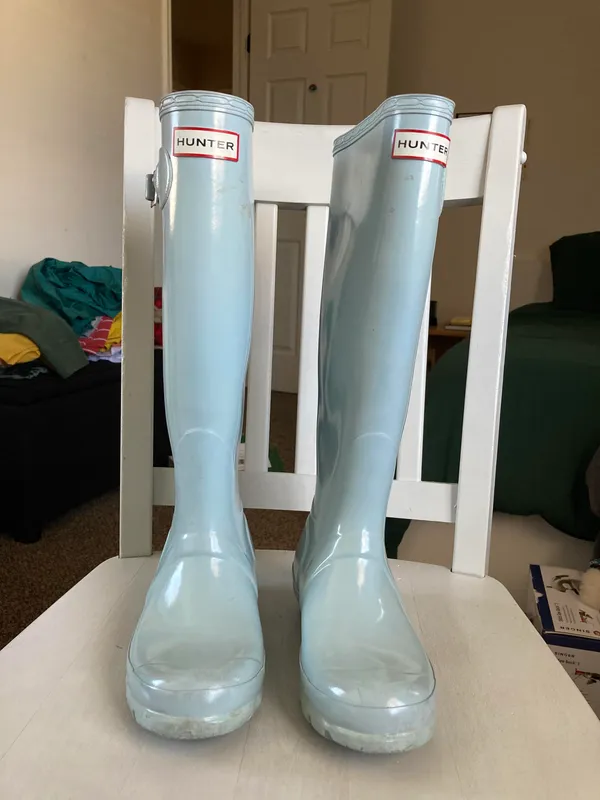 Hunter Light Blue High Boots - Image 2