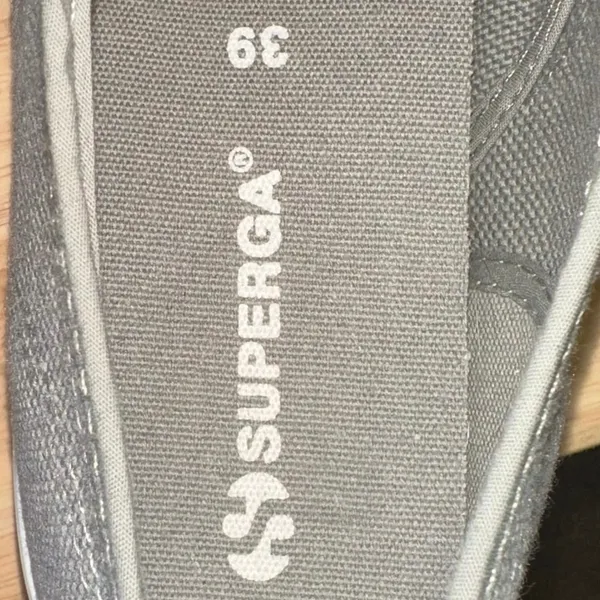Superga 2790 Platform Sneakers Gray Canvas‎ 8W EU 39 Chunky Sole Casual - Image 9