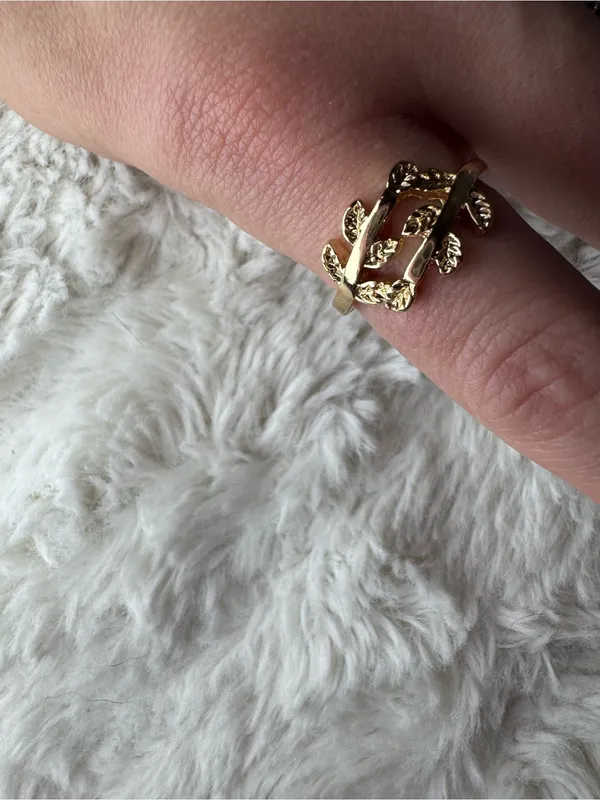 Gold Leaf Wrap Ring - Women Jewelry - Image 3