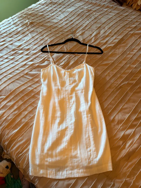 Abercrombie and Fitch cream slip dress - Image 3