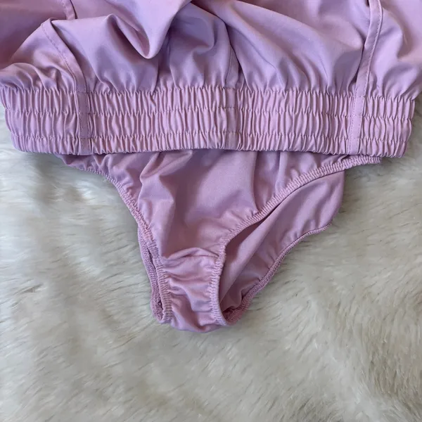 Solid Pastel Pink Athletic Shorts - Image 6