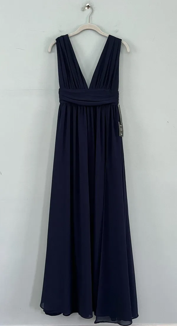 NWT Lulus Heavenly Hues Navy Slit Bridesmaid Maxi Dress - Image 3