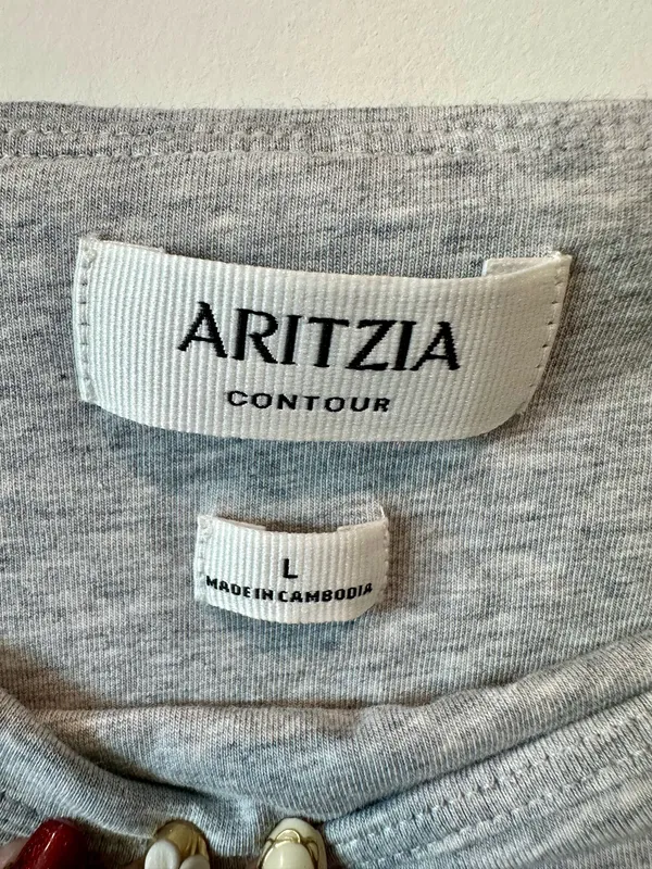 Aritzia Babaton Contour Square Neck Bodysuit Gray L - Image 3