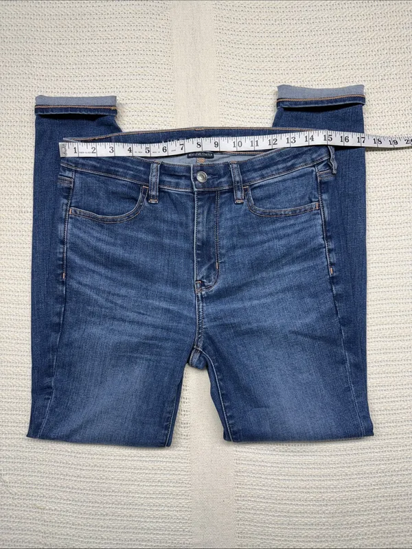 American Eagle Outfitters Womens High-Rise Next Level Stretch Blue Jeggings - Image 5
