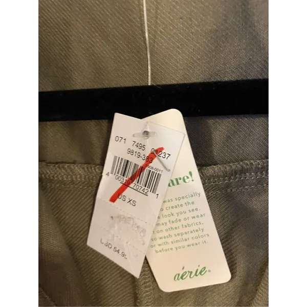 Aerie NWT green utility romper size xs - Image 5
