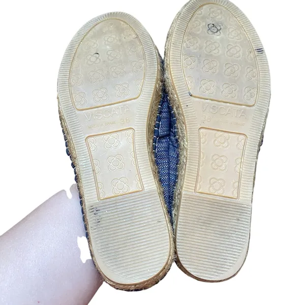 VISCATA Barcelona Canvas Espadrilles Sz 38 Handmade‎ Stripe Multicolor Comfort - Image 6