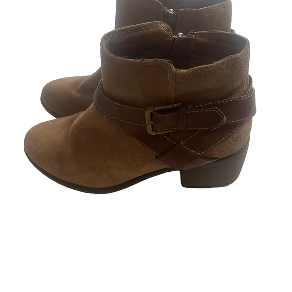 White‎ Mountain Women's Size 6.5 M Cow Suede Brown Ankle Booties Boots - Image 4