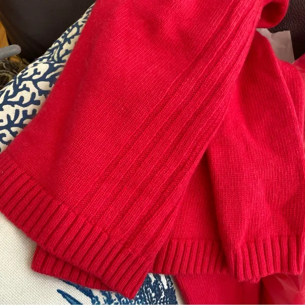 J. Crew Hot Pink Wool Blend Crew Neck Long Sleeve Sweater -‎ Women's Medium - Image 6