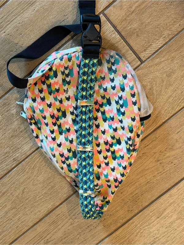 KAVU Paxton Pack Rope Sling Crossbody Bag Neon Multicolored - Image 2