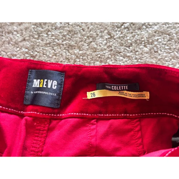 Maeve Colette velvet crop pants - Image 3