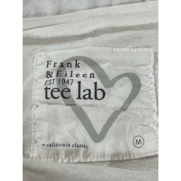 Frank & Eileen Tee Lab White Long Sleeve Oversized Top Asymmetric Hem M - Image 5