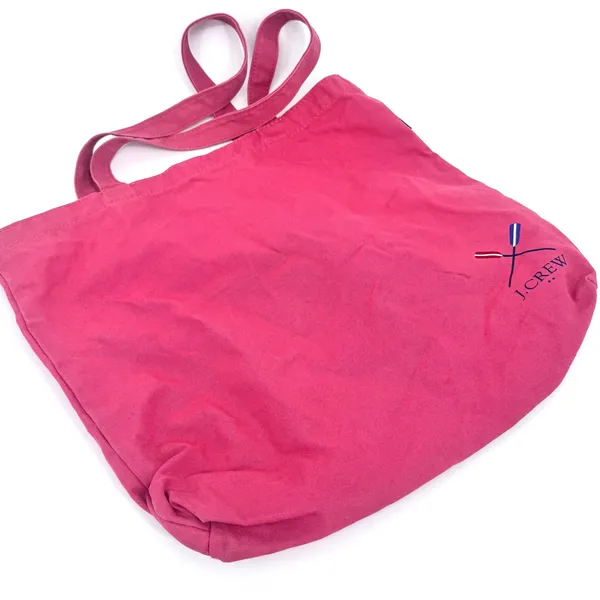 J. Crew Pink‎ Canvas Tote Bag Beach Travel Everyday Casual Nautical Logo - Image 5