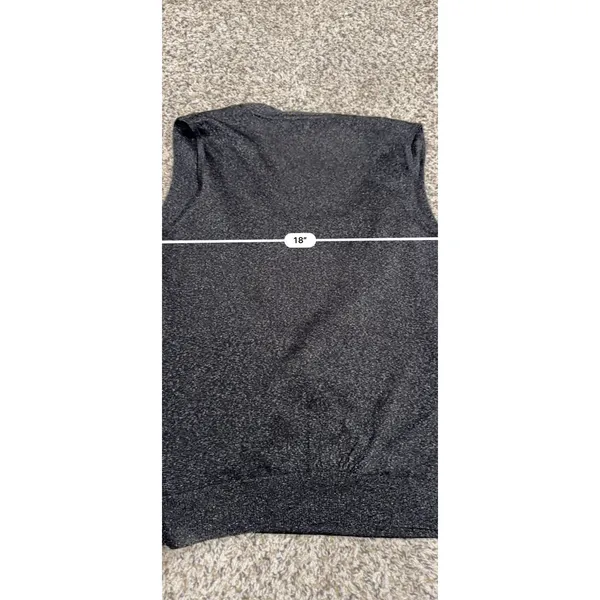 White House Black Market Grey Metallic Knit Surplice Wrap Sleeveless Top M - Image 6