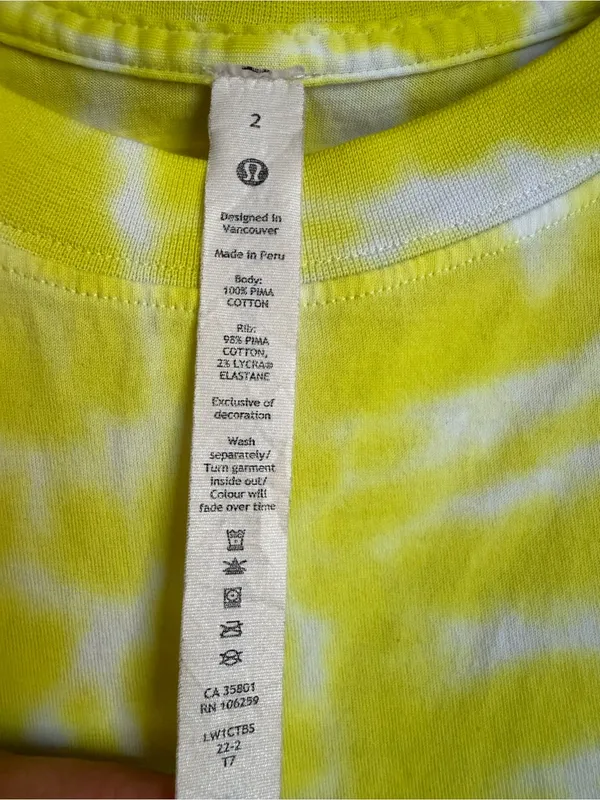 Lululemon All Yours Tank Top Marmoleado Tie Dye Highlight Yellow Size 2 - Image 5