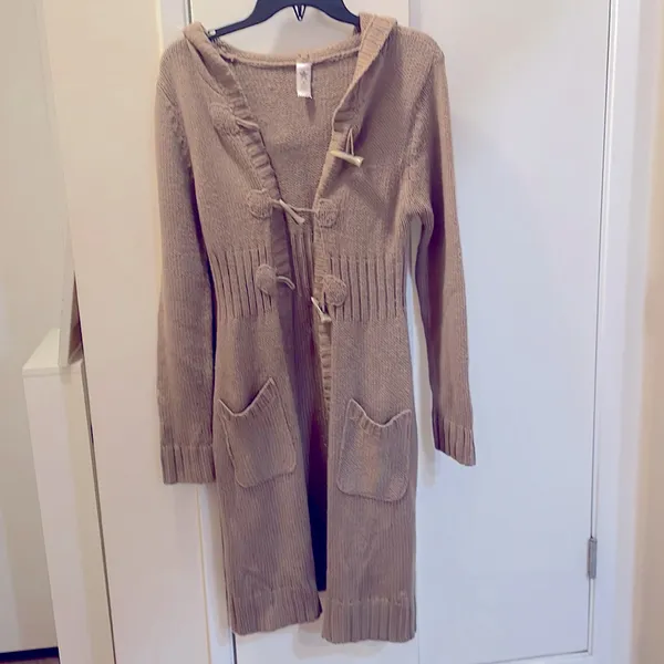Gilmore girls style Lorilai One Step Up long line cardigan tan M - Image 2