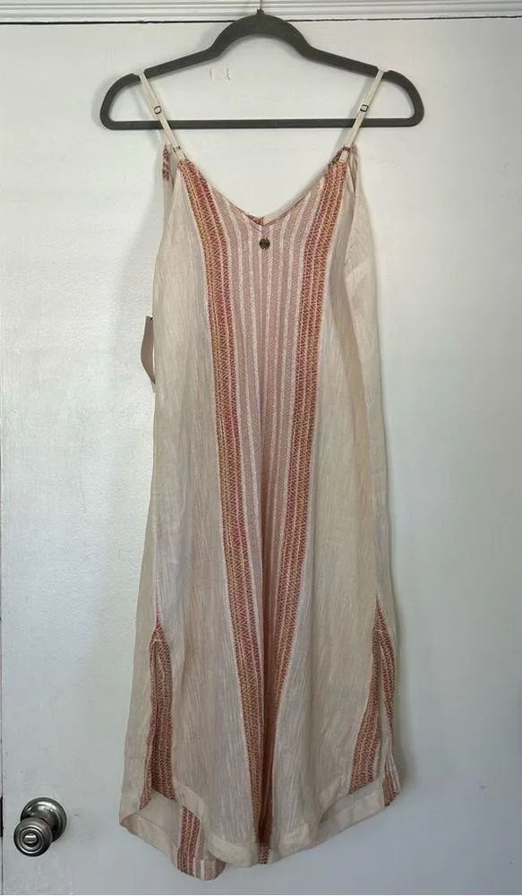 Rip Curl Cream Baja Stripe Midi Dress NWT S - Image 7