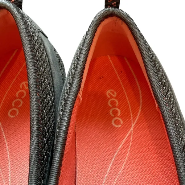 ECCO Mary Jane Sneakers Womens 38 Gray Coral Nubuck Mesh Walking Sport Flats - Image 9