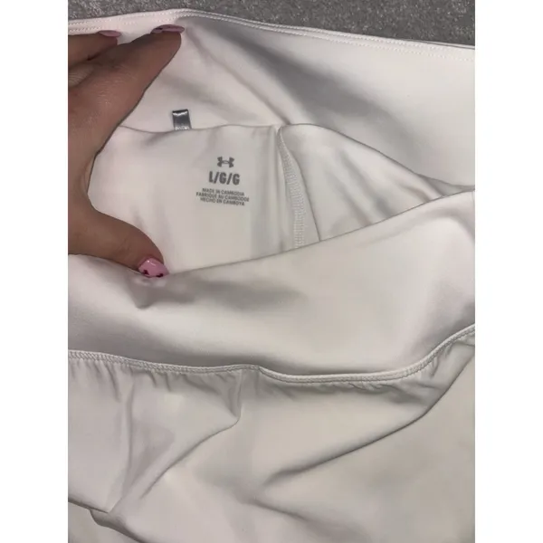 womens under armour skort nwot white skirt‎ large Golf Pickleball Tennis Shorts - Image 4