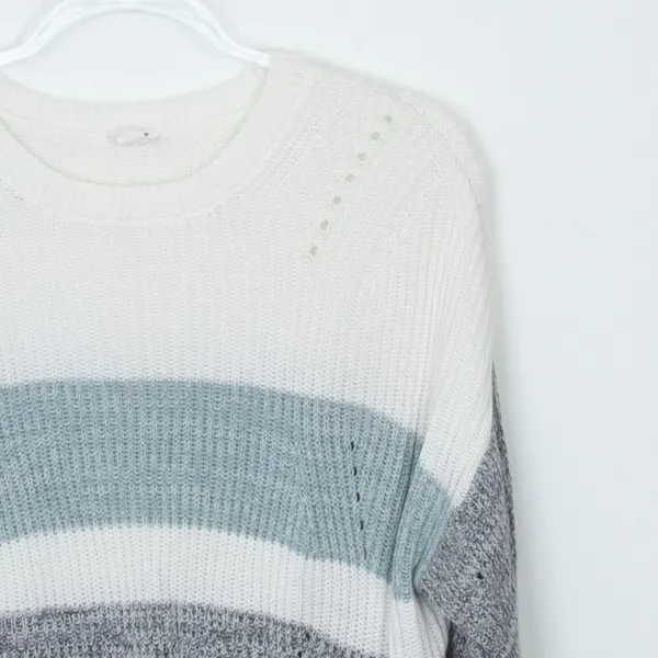 Garage Womens Colorblock Striped Pullover‎ Sweater Size XS Long Sleeve Casual - Image 2