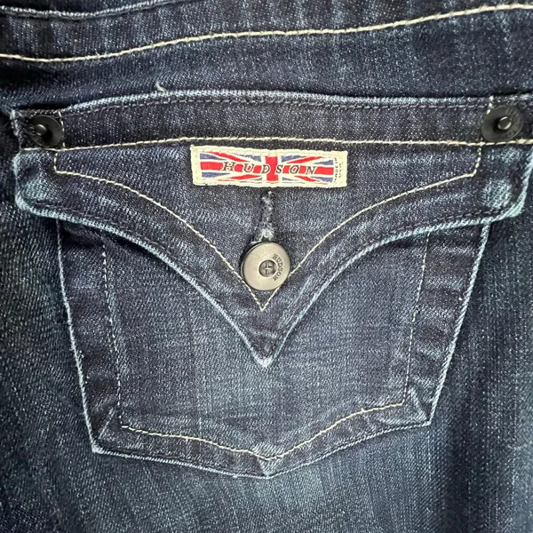 Hudson Y2K Signature Bootcut Jeans 26 Blue Denim Low Rise Flap Pockets Western‎ - Image 6