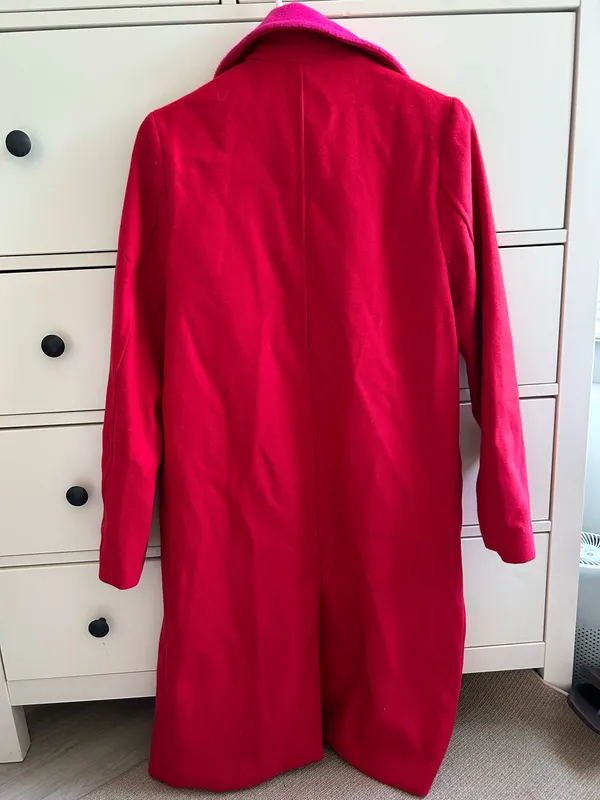 Lulus Red & Pink Trench Coat - Image 4