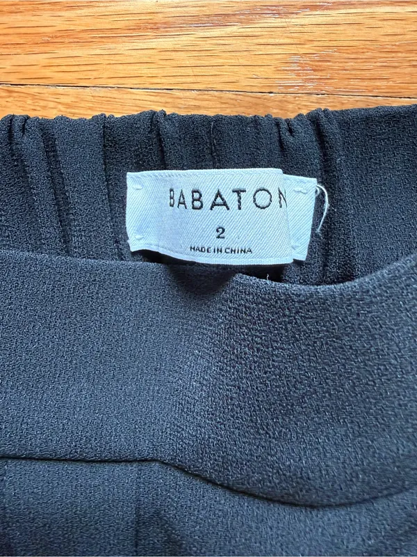 Aritzia‎ Babaton Conan Pant Cropped Pull On Trouser Elastic Black size 2 - Image 2