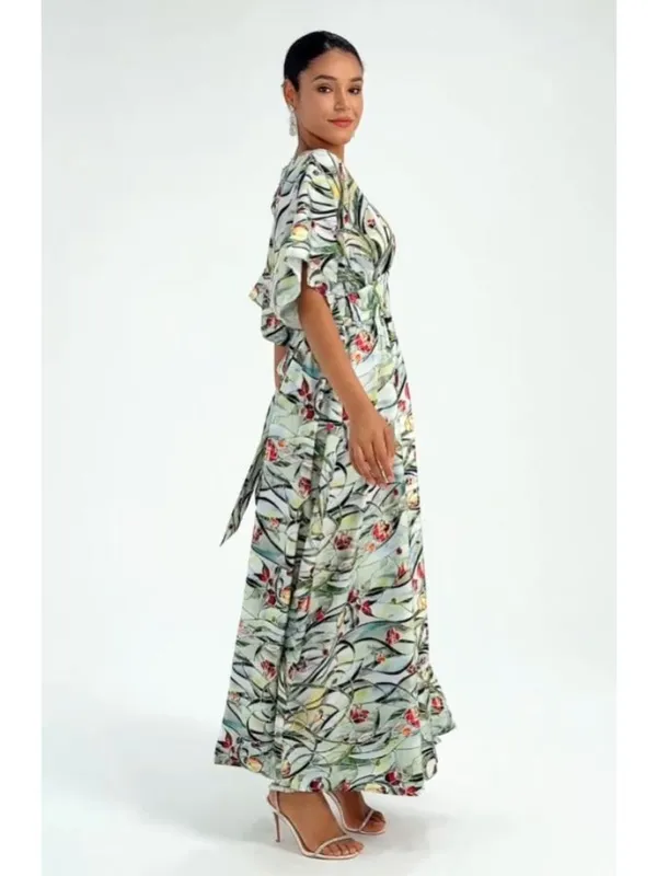 ADOR Light Blue Floral Maxi Dress M NEW - Image 16