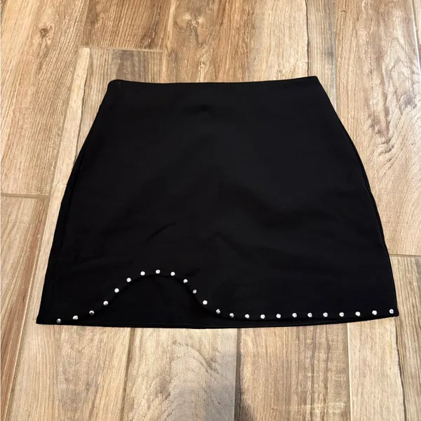 Zara Studded Mini Skirt - Image 2