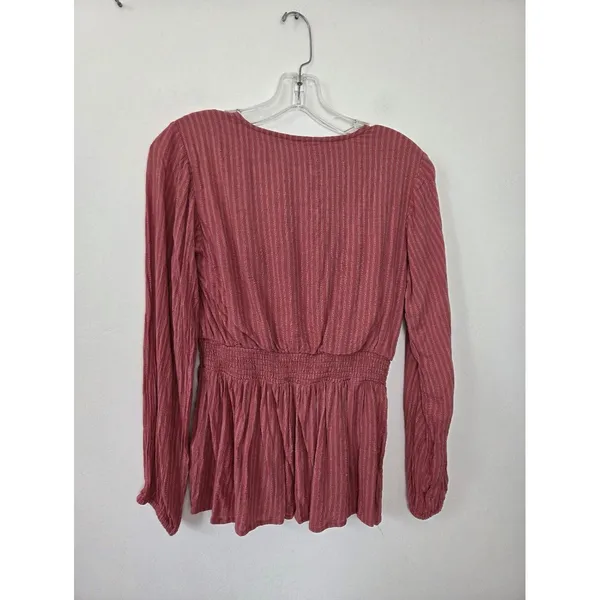 Downeast Pink Peplum Blouse Top Lolita Coquette Romantic Feminine Poetcore XS - Image 9