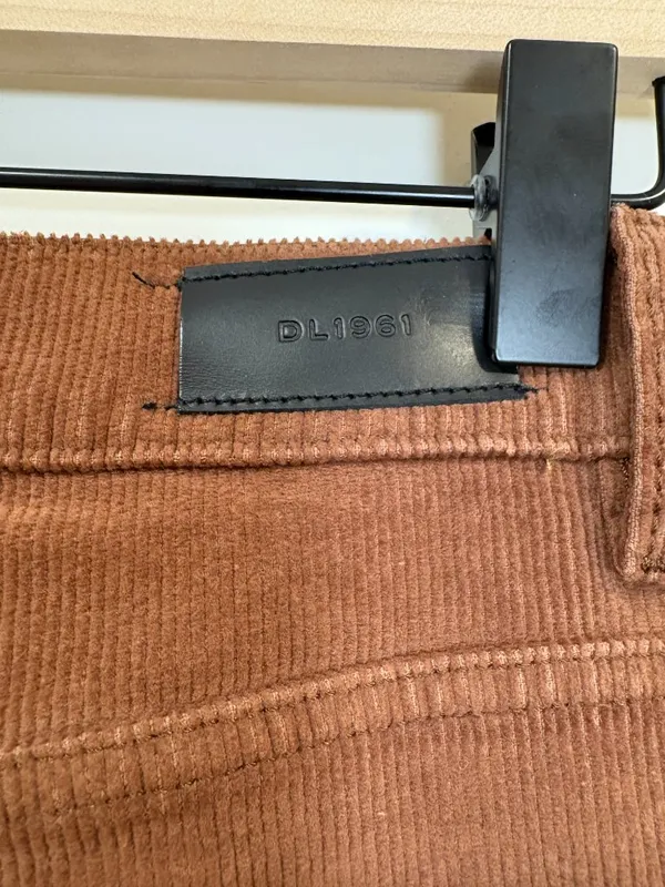 🌟 Dl1961 🌟 Hepburn Wide Leg 27" High Rise Corduroy Stretch Jeans Brown Sz 26 - Image 9