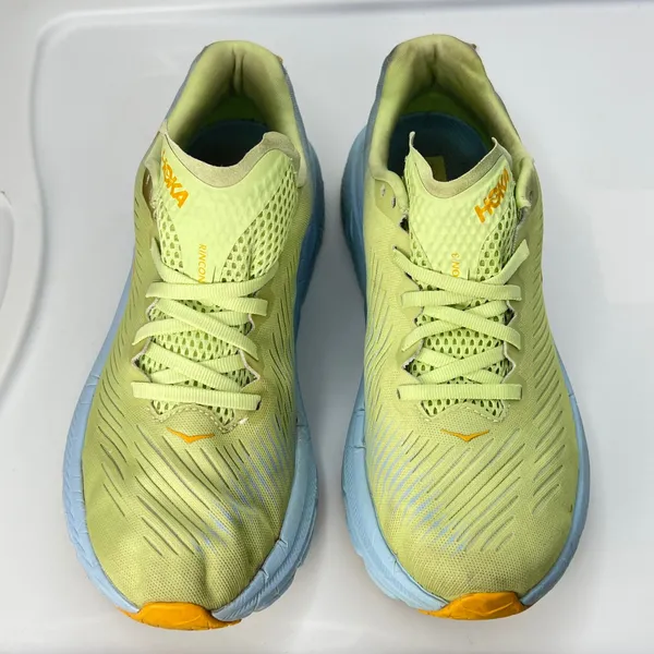 Hoka Rincon 3 Womens 8.5 Running Shoes Lime Green Blue (black spot was silicone) - Image 4
