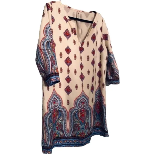 Gibson Latimer Women's Geometric Tunic Dress Size‎ Large - Image 5