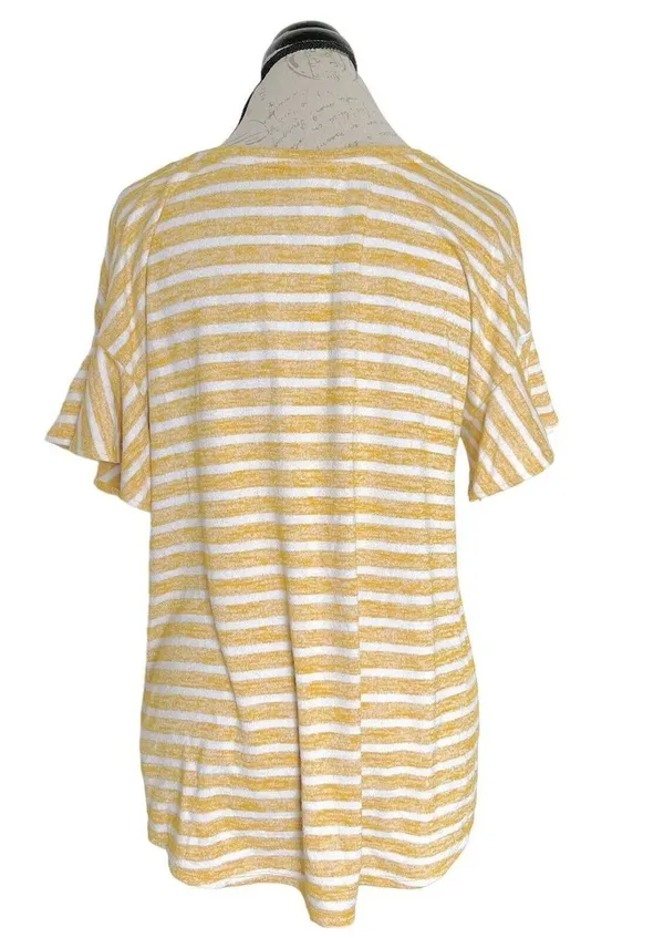 A New Day Blouse Striped Short Sleeve - Image 6