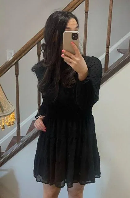 Sweet Wanderer Black High Neck Detailed Dress - Image 3