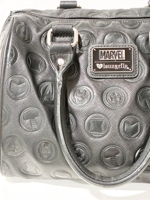 Loungefly Avengers Faux Leather Cross Body Handbag Black - Image 2