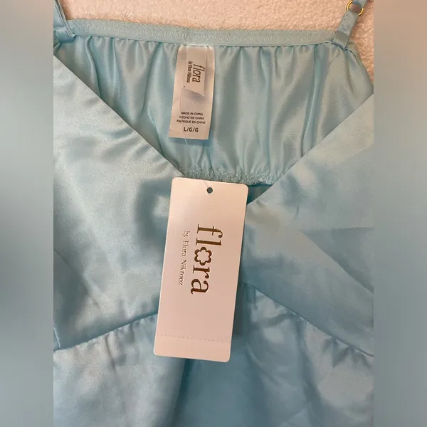 Set of 2 Flora Nikrooz NWT Women’s Baby Doll‎ Blue Pajama Set Size L - Image 3