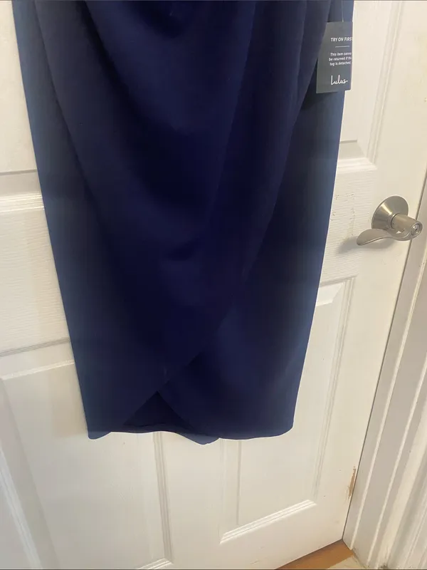 LULU'S M lulus So Flirty black One-Shoulder Cutout Asymmetrical Dress NEW B46 - Image 3