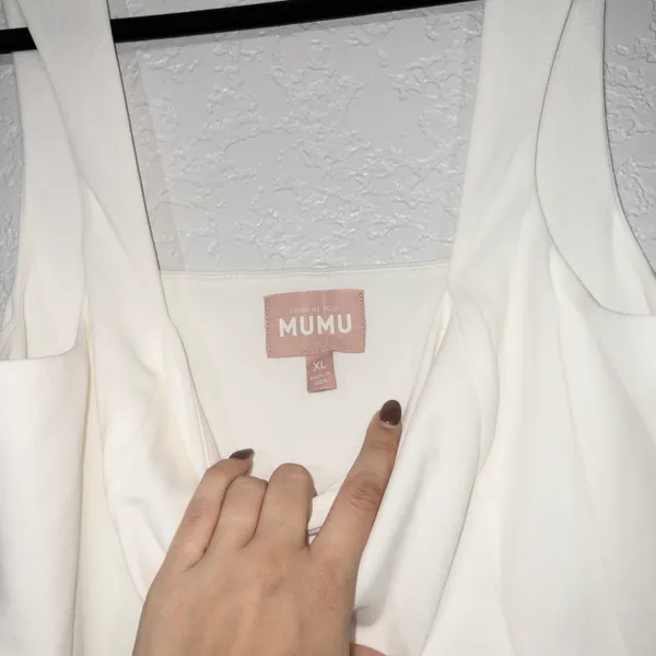 Show Me Your Mumu New White Stretch Eden Midi Dress Size XL - Image 6