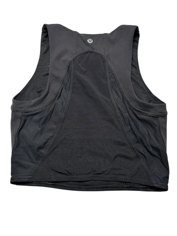 Lululemon Black Longline Sports Bra Size 6 Mesh High Neck Athletic - Image 3
