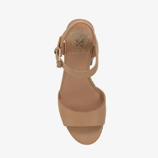 Vince Camuto Heeled Sandals 8.5 Tan Block Heel Shoes Casual - Image 7